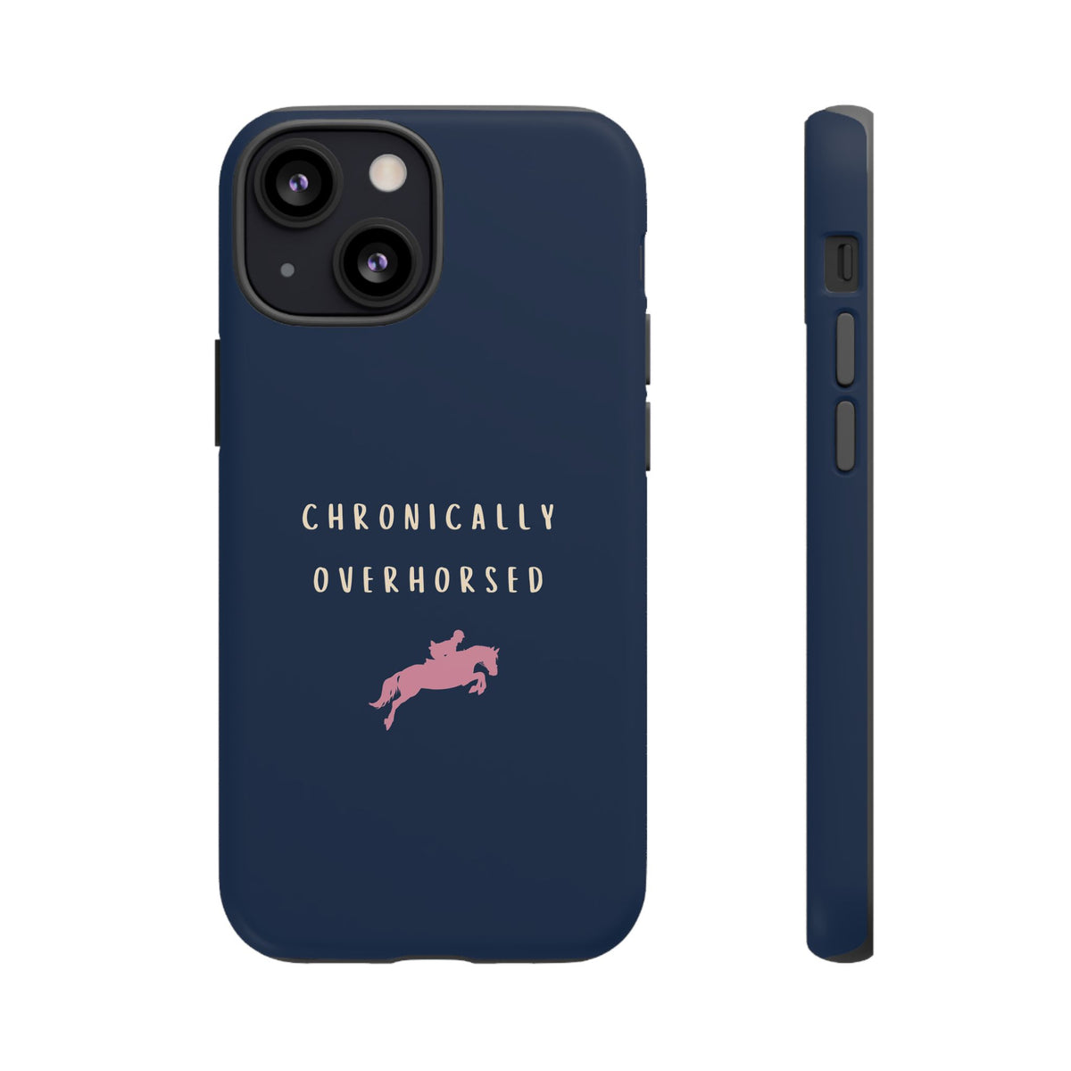 Navy & Pink "Chronically Overhorsed" Case