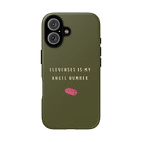 Green & Pink 'Elevenses Is My Angel Number' Case