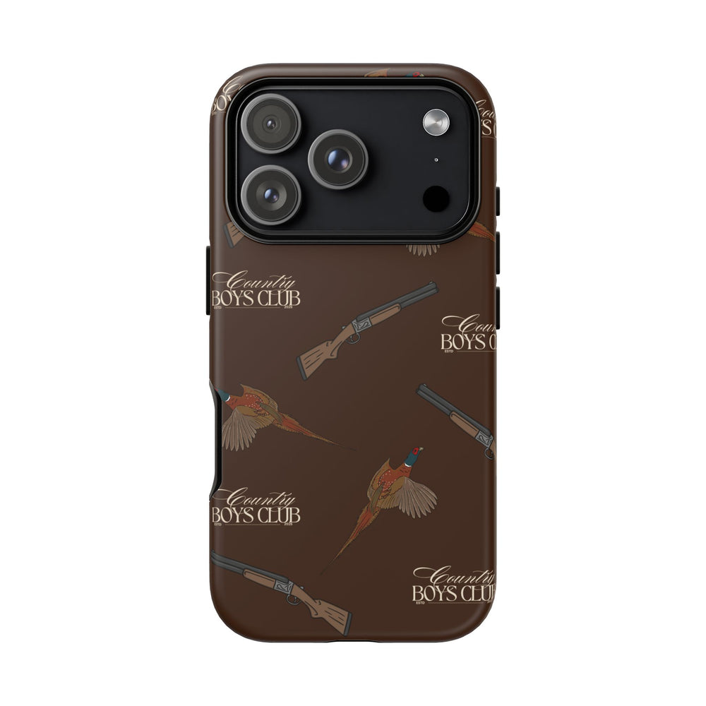 Chestnut Brown 'Boys Pheasants & Shotguns' Case  | CBC x Country Cases