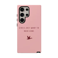Pink & Burgundy 'Girls Just Want To Have Guns' Case (Mallard)