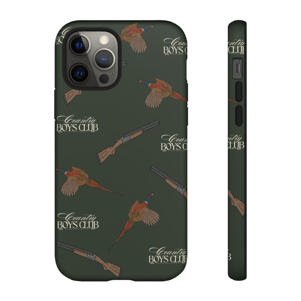 Field Green 'Boys Pheasants & Shotguns' Case  | CBC x Country Cases