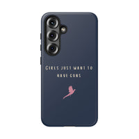 Navy & Pink 'Girls Just Want To Have Guns' Case (Pheasant)