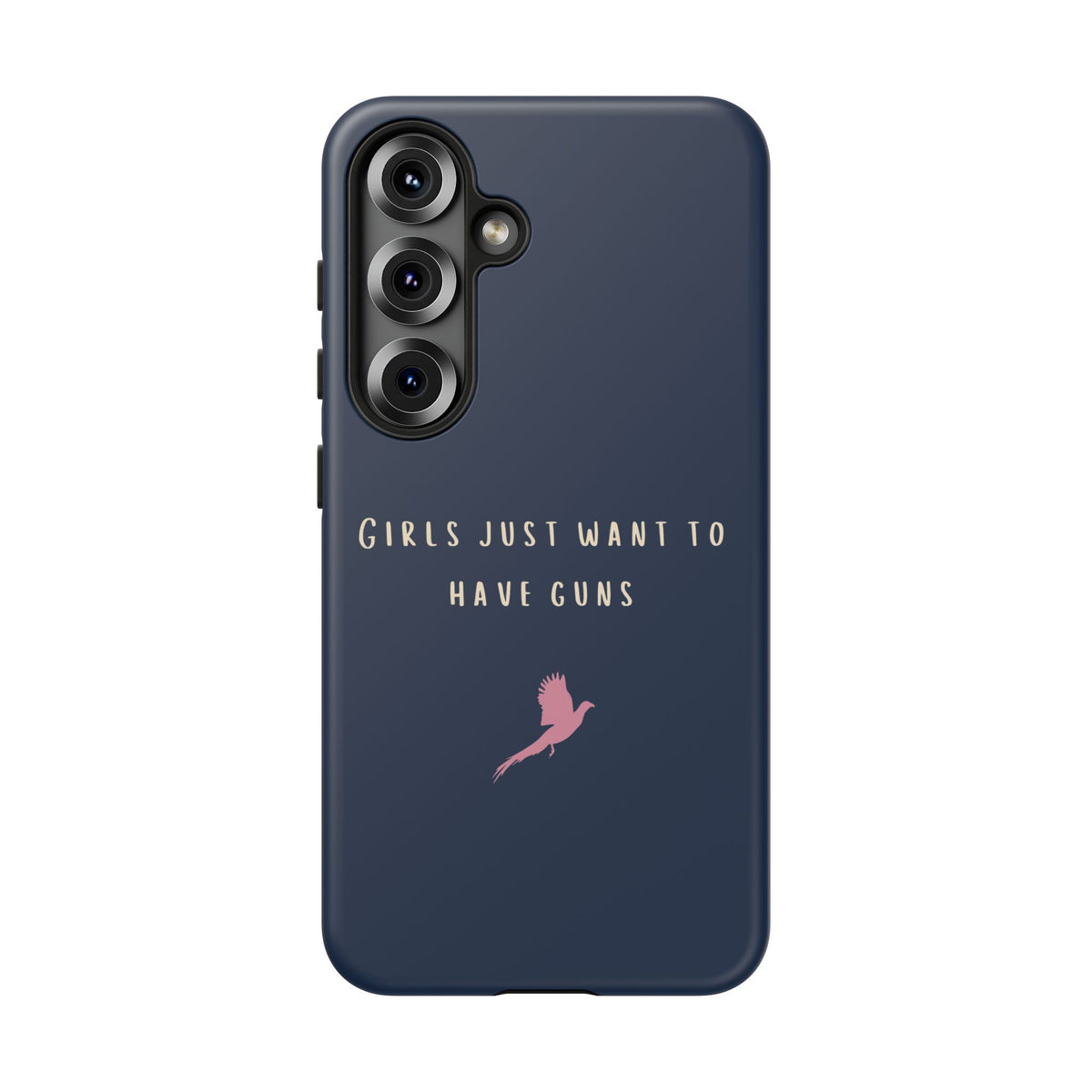 Navy & Pink 'Girls Just Want To Have Guns' Case (Pheasant)