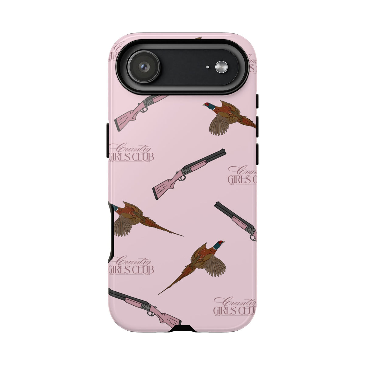 Pink 'Girls Pheasants & Shotguns' Case  | CGC x Country Cases