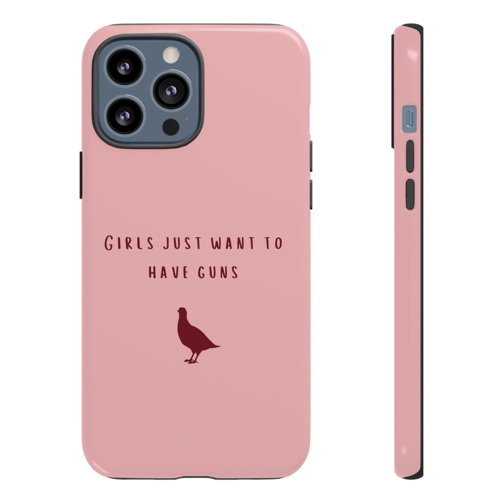 Pink & Burgundy 'Girls Just Want To Have Guns' Case (Partridge)