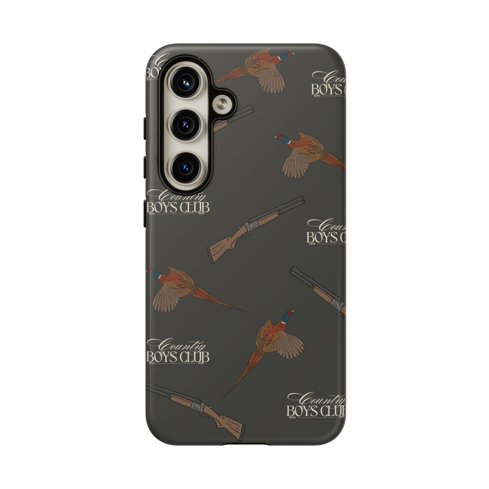 Charcoal 'Boys Pheasants & Shotguns' Case  | CBC x Country Cases