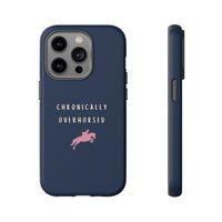 Navy & Pink "Chronically Overhorsed" Case