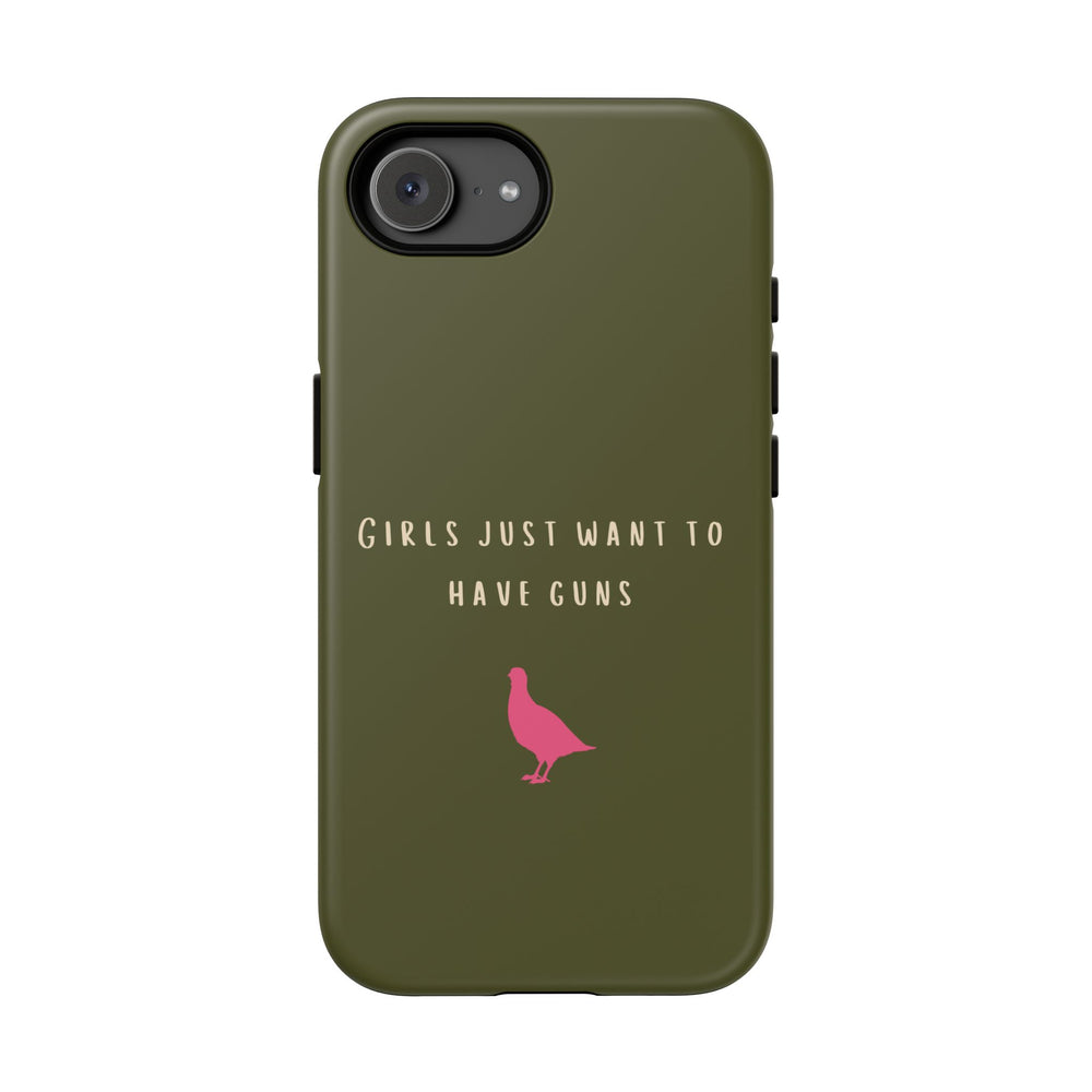 Green & Pink 'Girls Just Want To Have Guns' Case (Partridge)