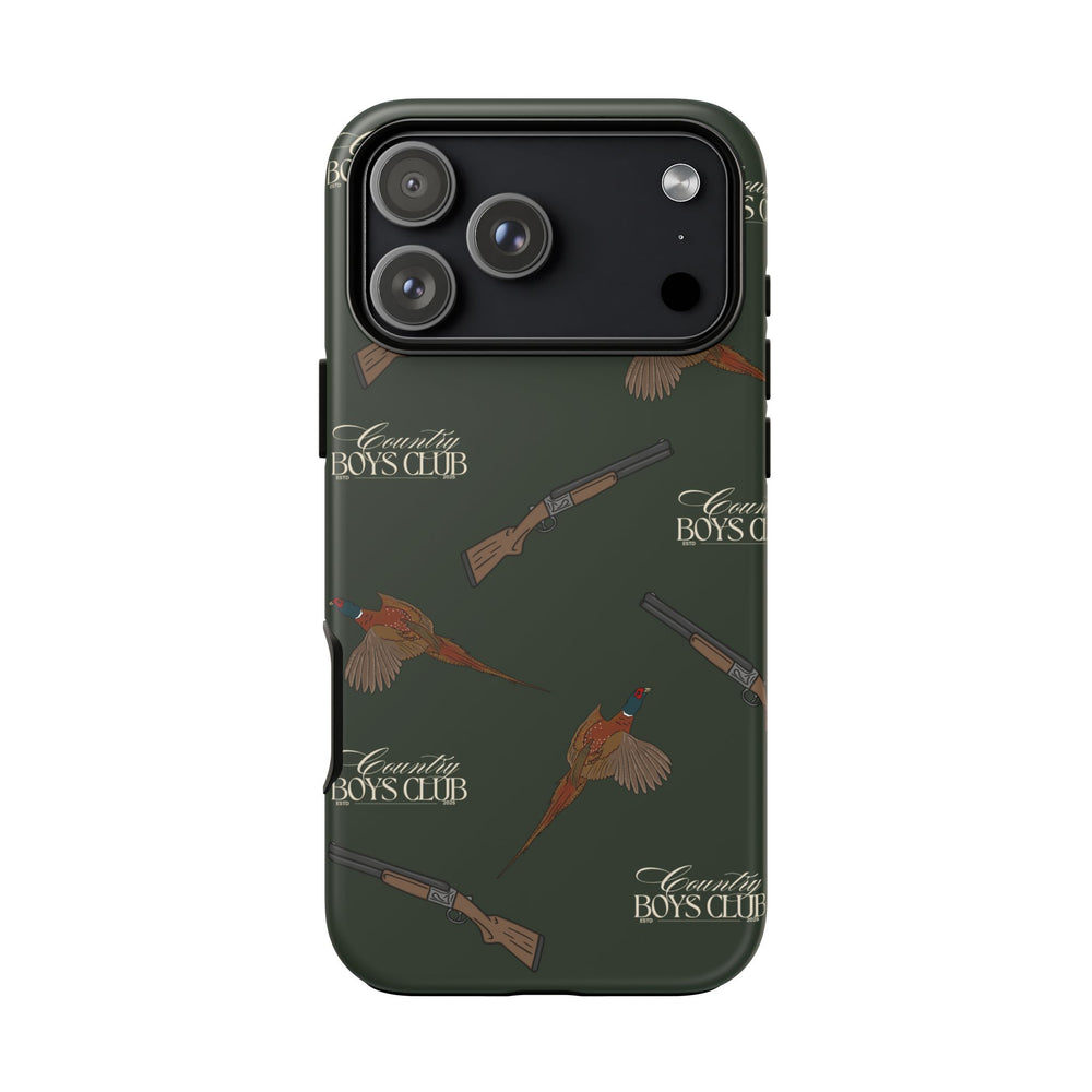 Field Green 'Boys Pheasants & Shotguns' Case  | CBC x Country Cases