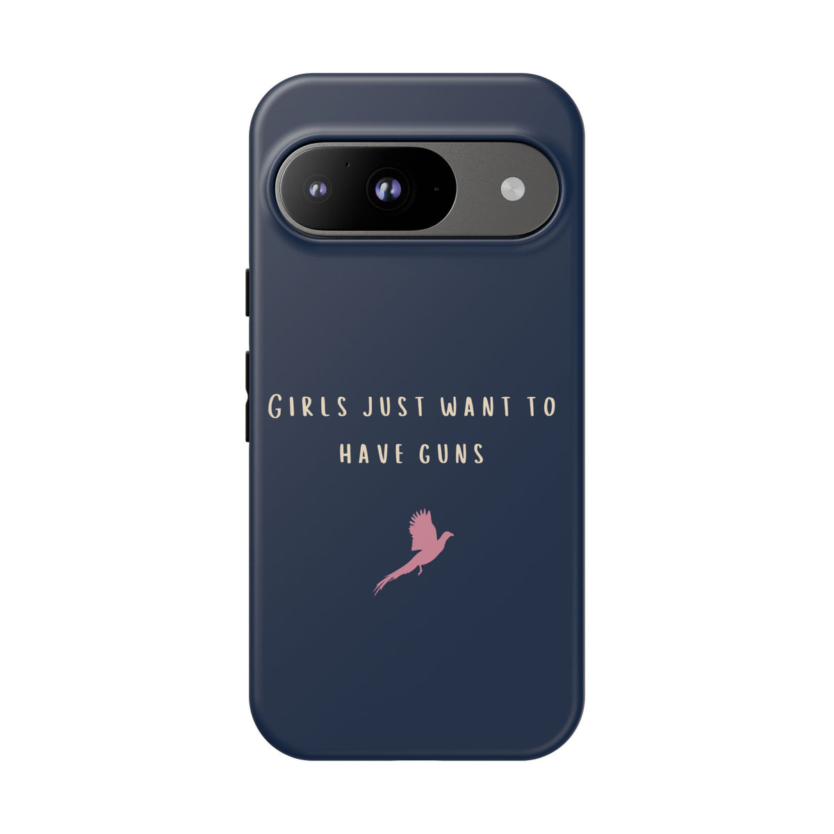 Navy & Pink 'Girls Just Want To Have Guns' Case (Pheasant)