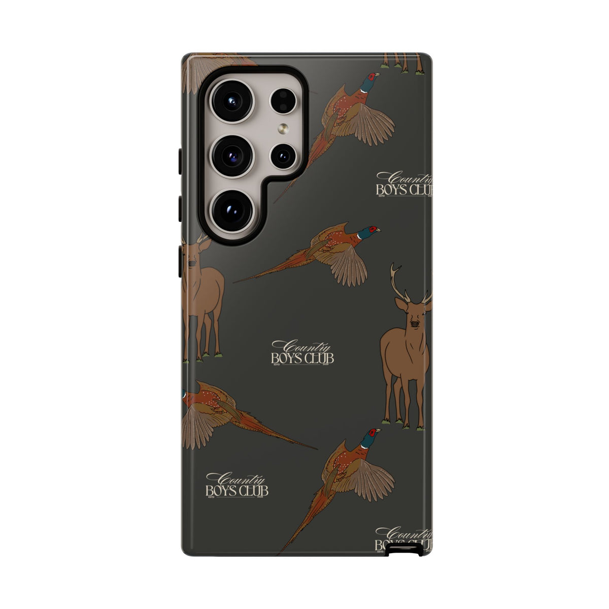 Charcoal 'Boys Stags & Pheasants' Case  | CBC x Country Cases