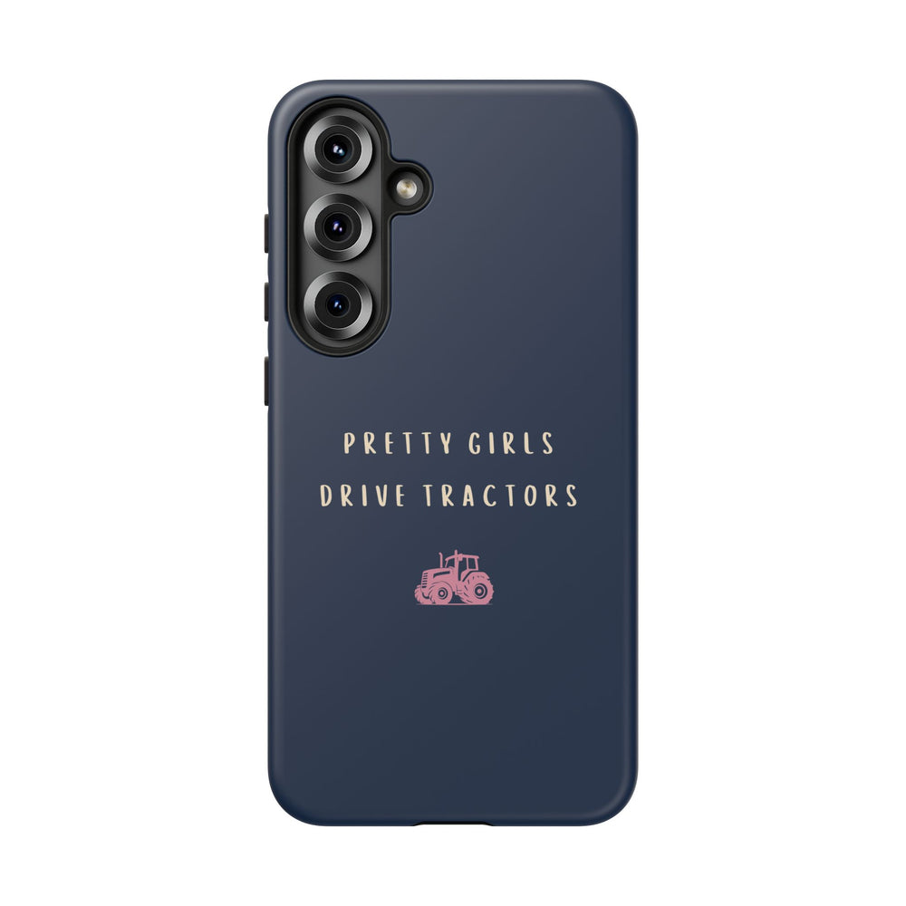 Navy & Pink 'Pretty Girls Drive Tractors' Case