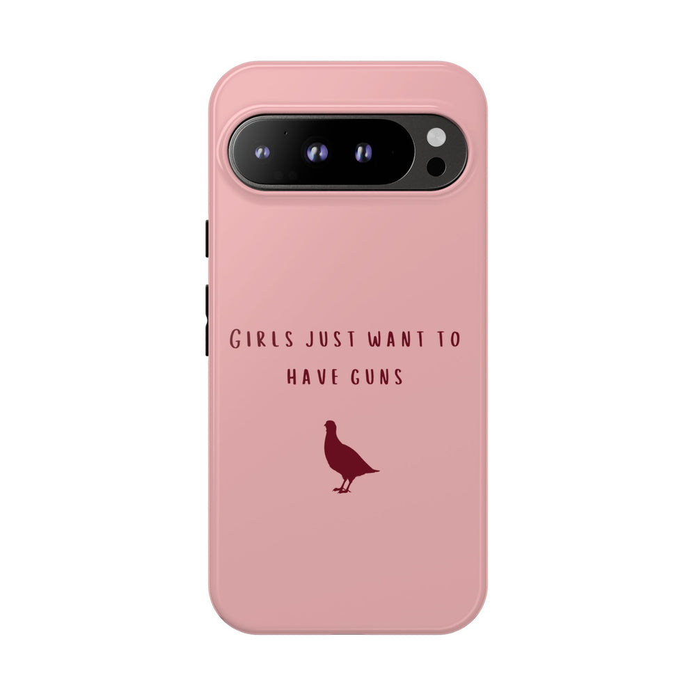 Pink & Burgundy 'Girls Just Want To Have Guns' Case (Partridge)