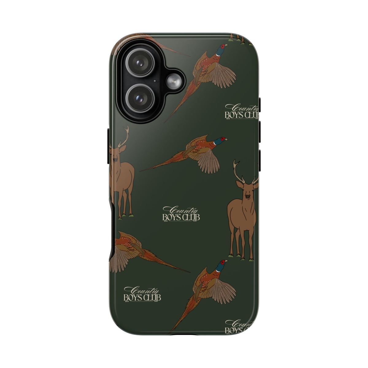 Field Green 'Boys Stags & Pheasants' Case  | CBC x Country Cases