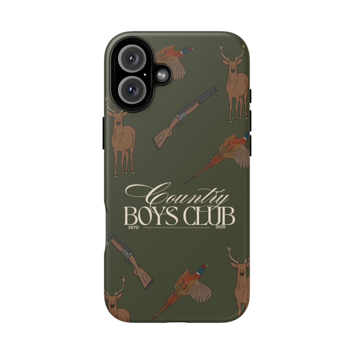 Forest Green Boys Love Guns Case  | CGC x Country Cases