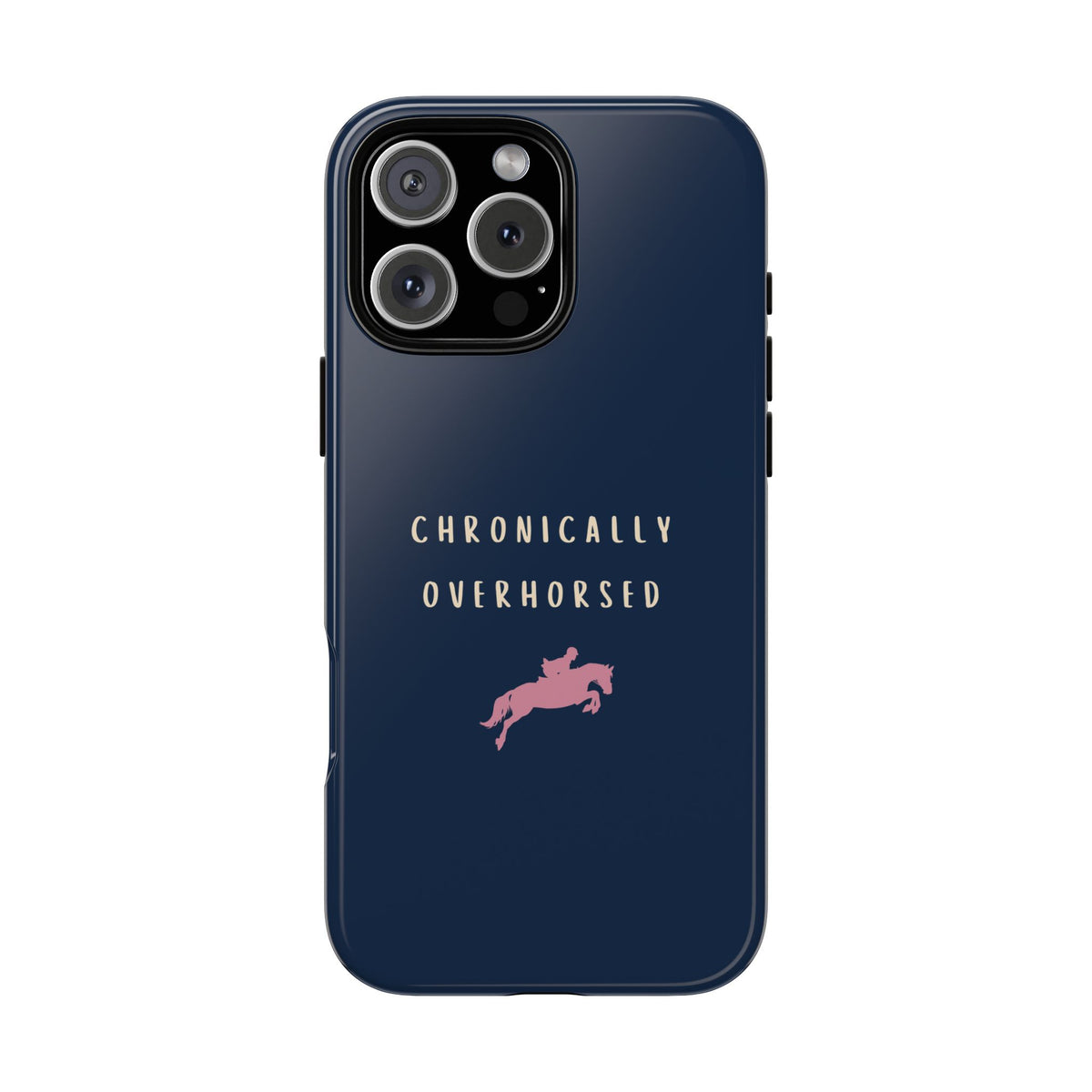 Navy & Pink "Chronically Overhorsed" Case