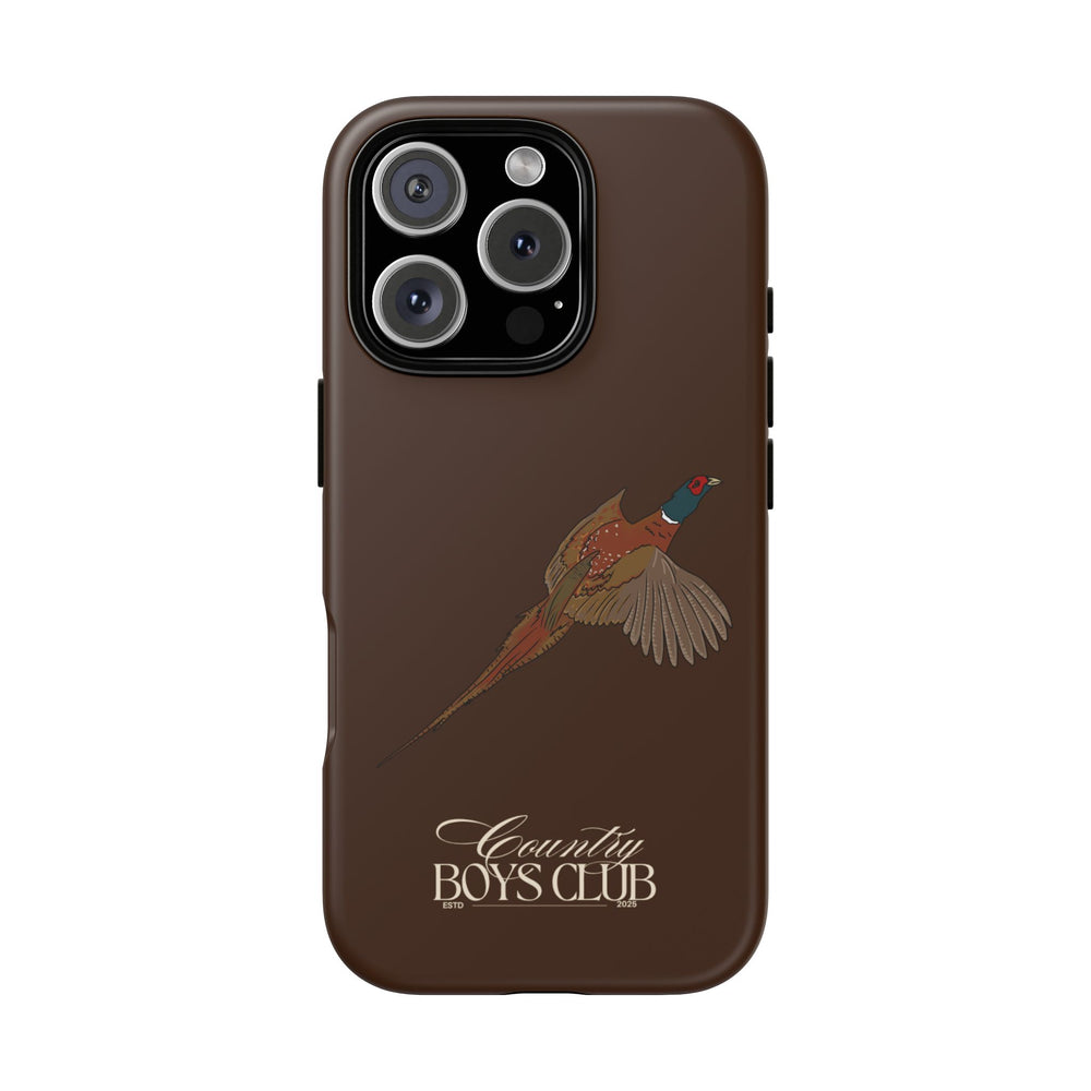 Chestnut Brown 'Country Boys Club Pheasant' Case  | CBC x Country Cases