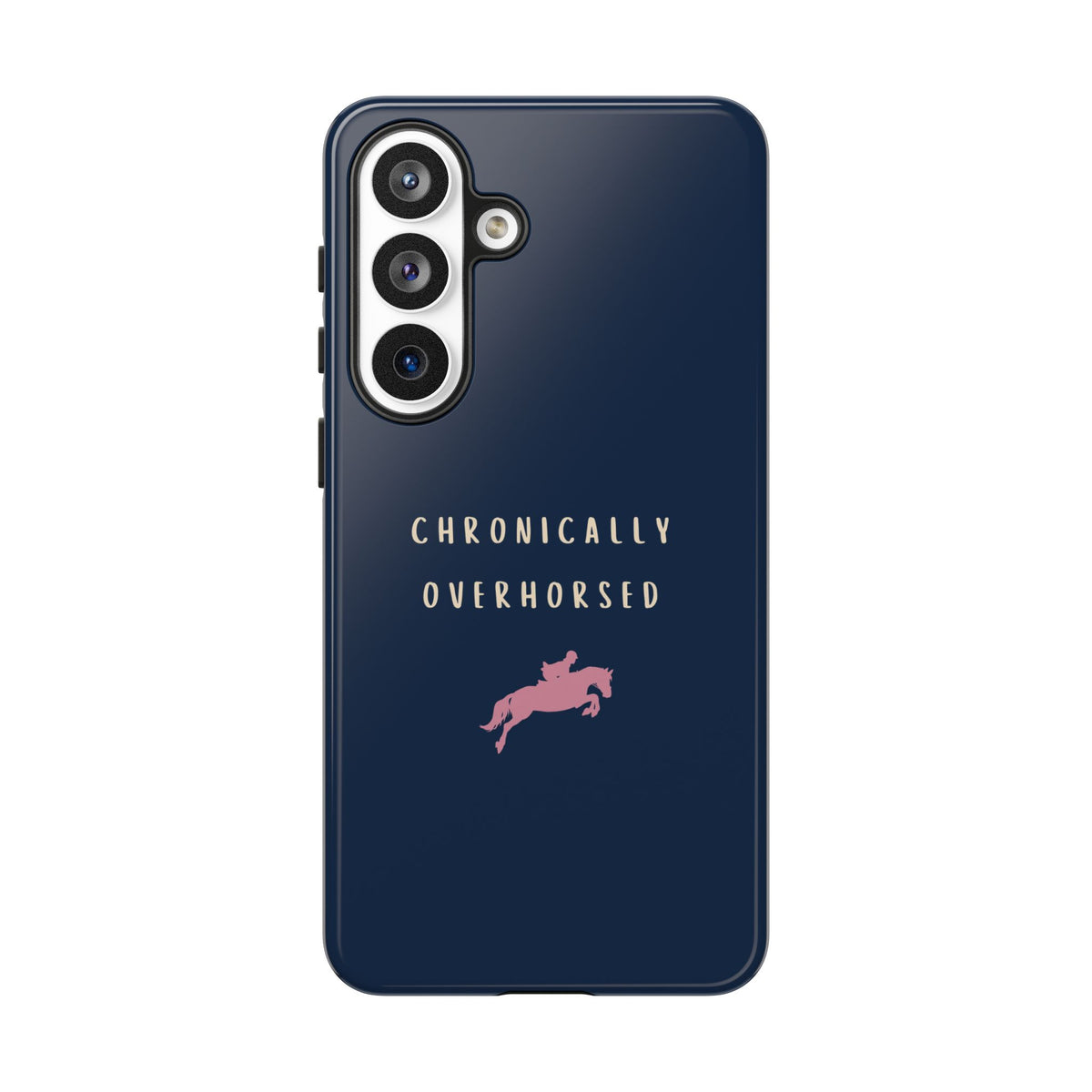 Navy & Pink "Chronically Overhorsed" Case