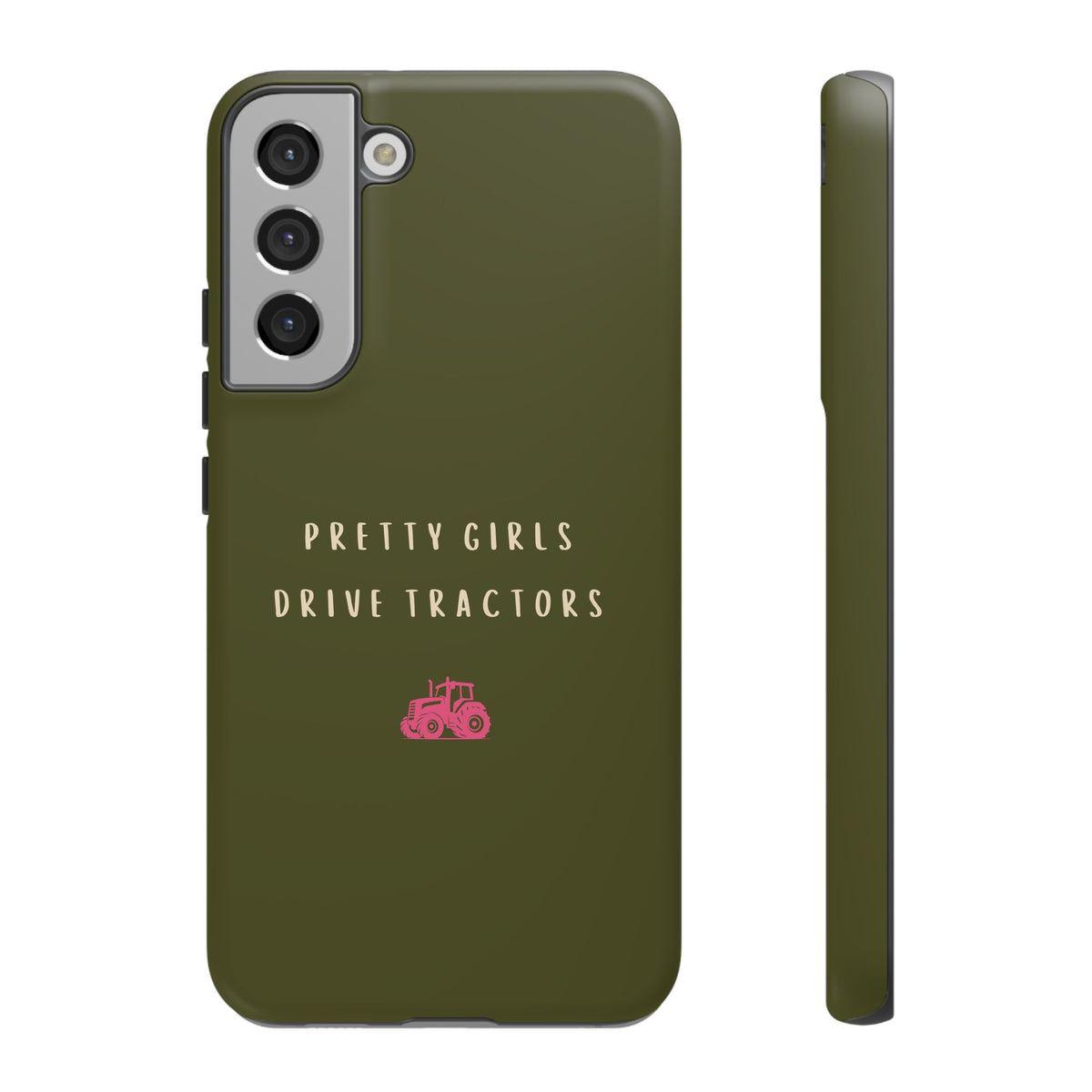Green & Pink 'Pretty Girls Drive Tractors' Case