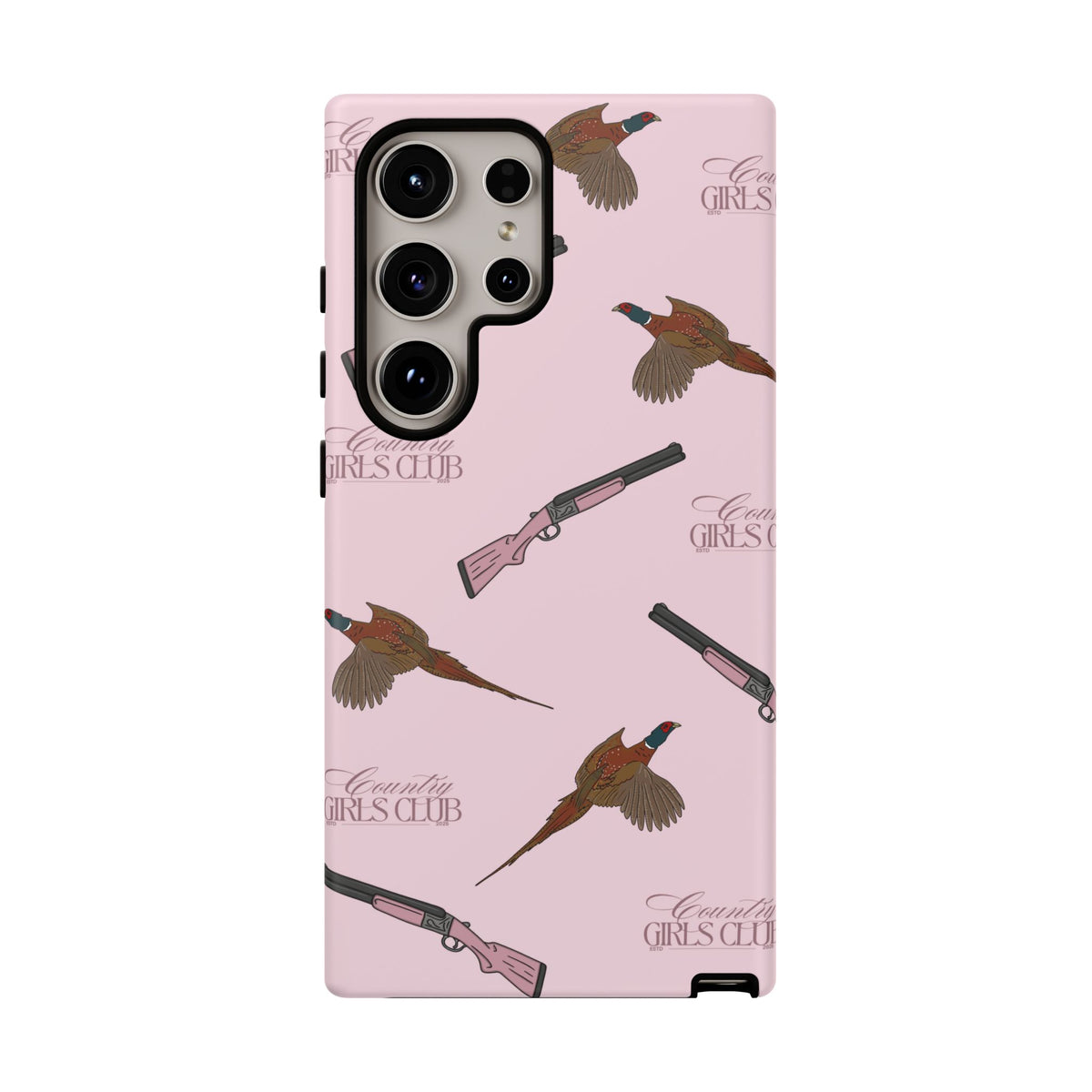 Pink 'Girls Pheasants & Shotguns' Case  | CGC x Country Cases