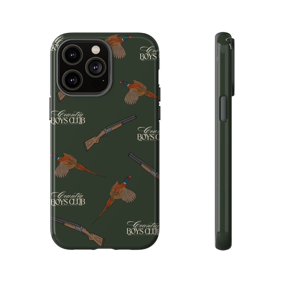 Field Green 'Boys Pheasants & Shotguns' Case  | CBC x Country Cases