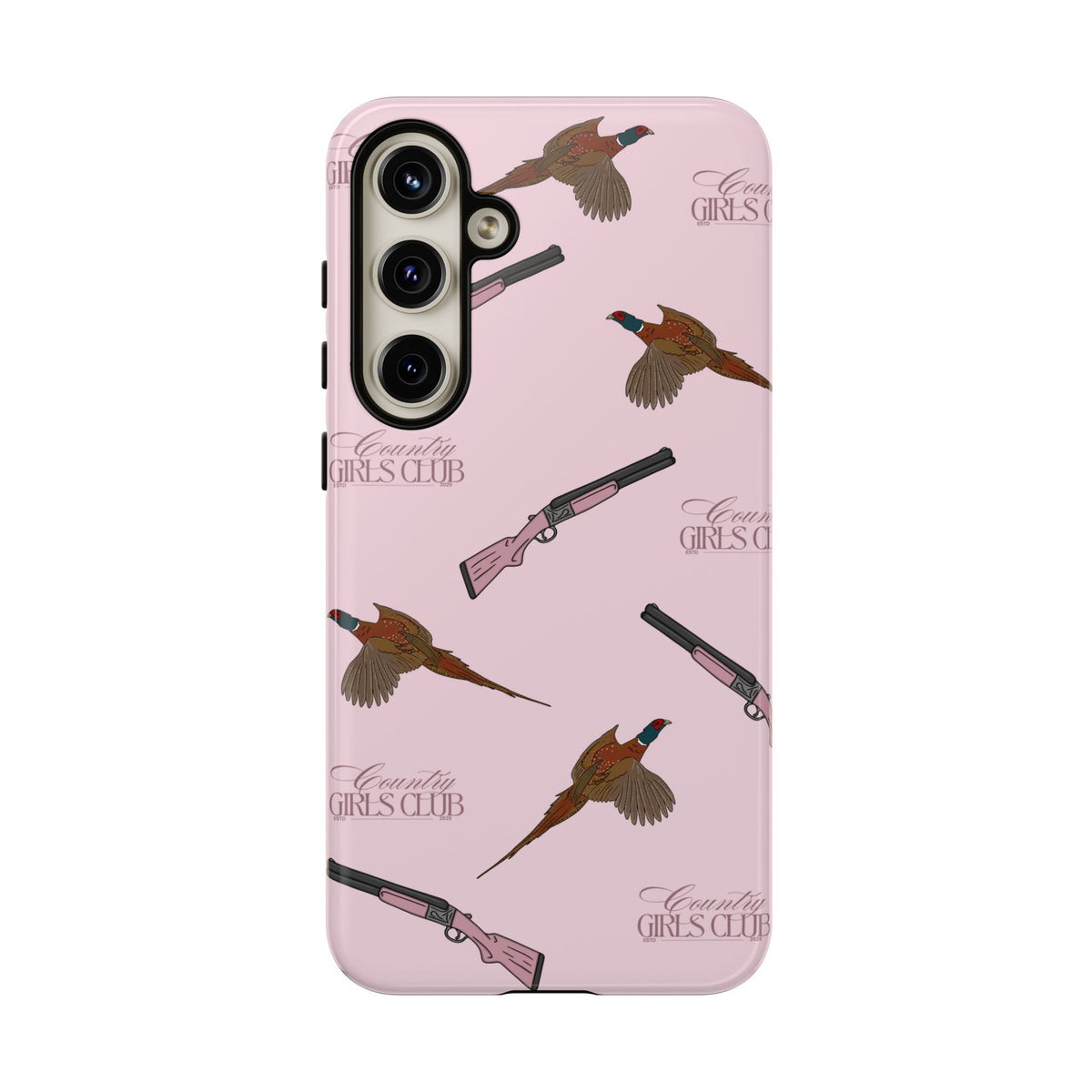Pink 'Girls Pheasants & Shotguns' Case  | CGC x Country Cases