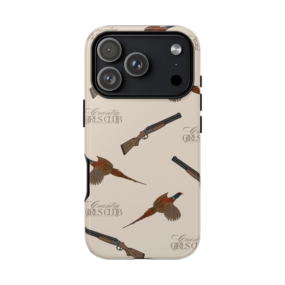 Beige 'Girls Pheasants & Shotguns' Case  | CGC x Country Cases