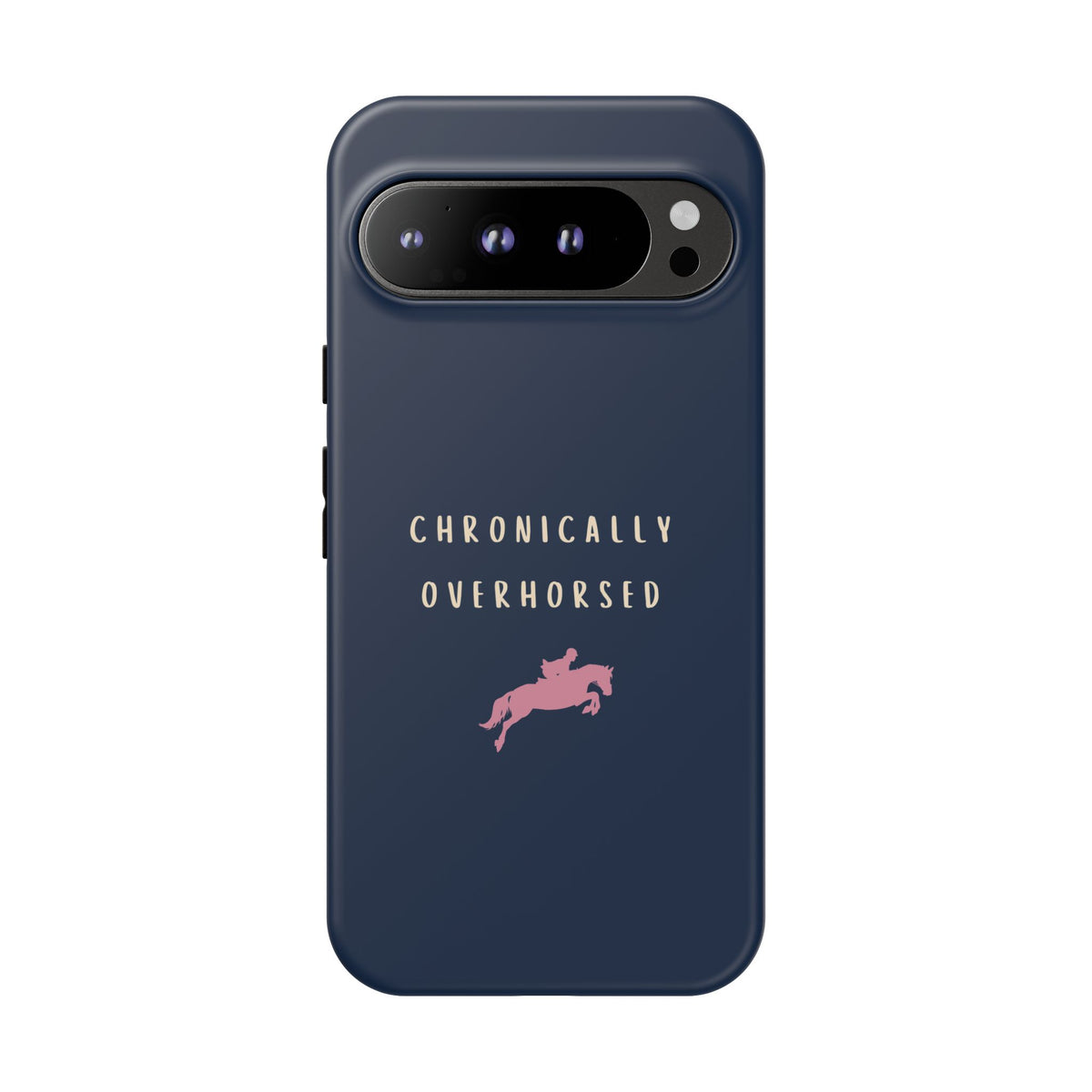 Navy & Pink "Chronically Overhorsed" Case