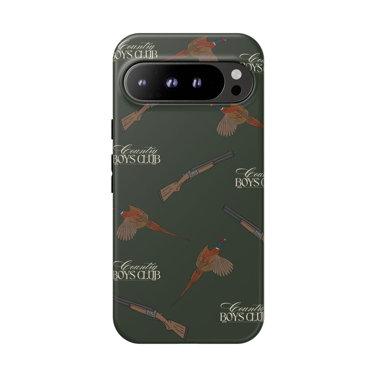 Field Green 'Boys Pheasants & Shotguns' Case  | CBC x Country Cases