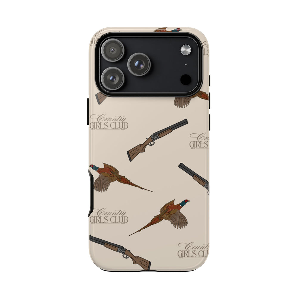 Beige 'Girls Pheasants & Shotguns' Case  | CGC x Country Cases