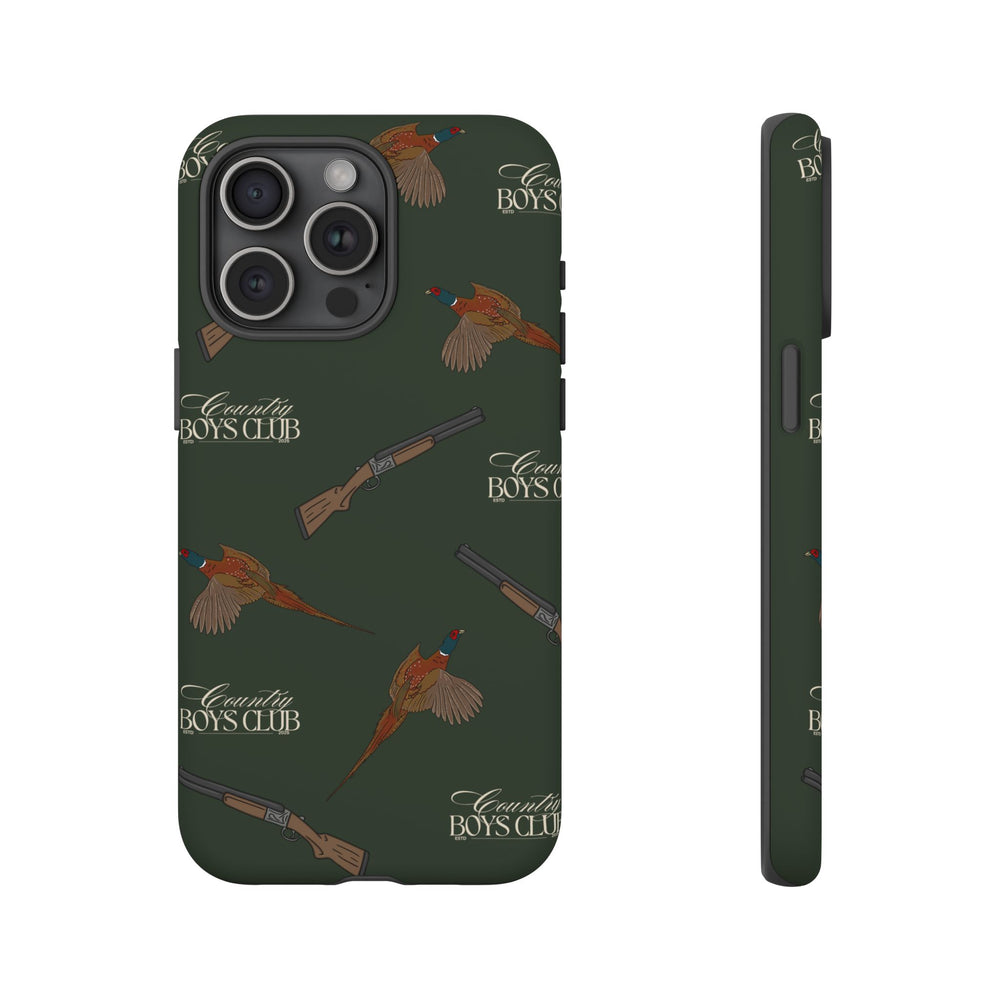 Field Green 'Boys Pheasants & Shotguns' Case  | CBC x Country Cases