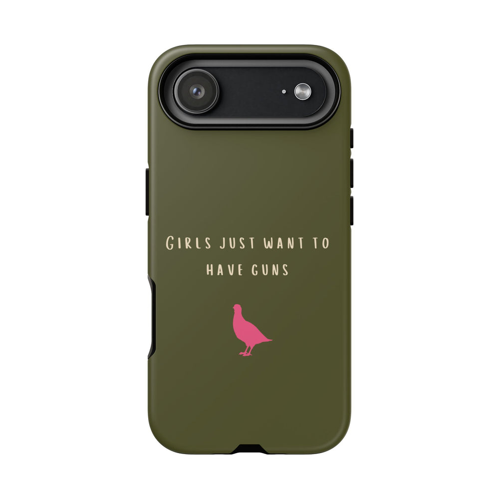 Green & Pink 'Girls Just Want To Have Guns' Case (Partridge)
