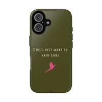 Green & Pink 'Girls Just Want To Have Guns' Case (Pheasant)