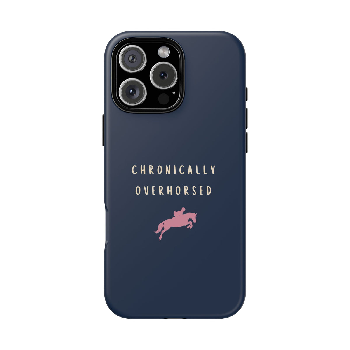 Navy & Pink "Chronically Overhorsed" Case