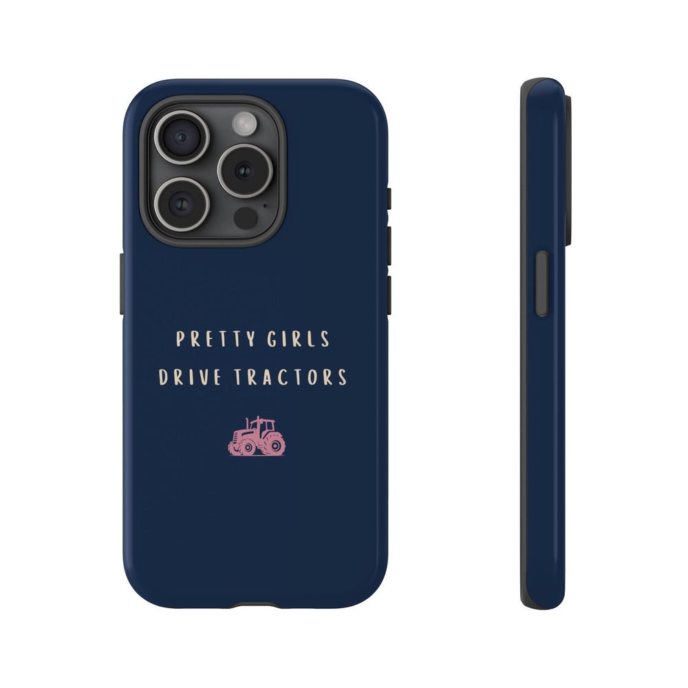Navy & Pink 'Pretty Girls Drive Tractors' Case