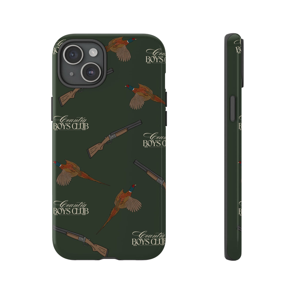 Field Green 'Boys Pheasants & Shotguns' Case  | CBC x Country Cases