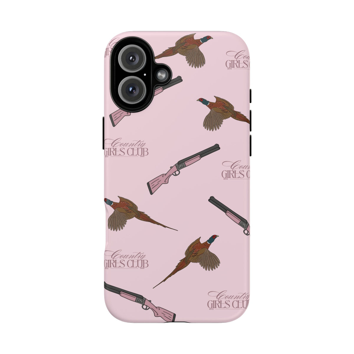 Pink 'Girls Pheasants & Shotguns' Case  | CGC x Country Cases