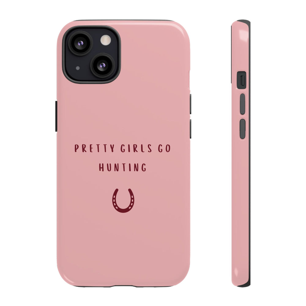 Pink & Burgundy 'Pretty Girls Go Hunting' (Horse Shoe)