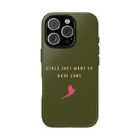 Green & Pink 'Girls Just Want To Have Guns' Case (Pheasant)