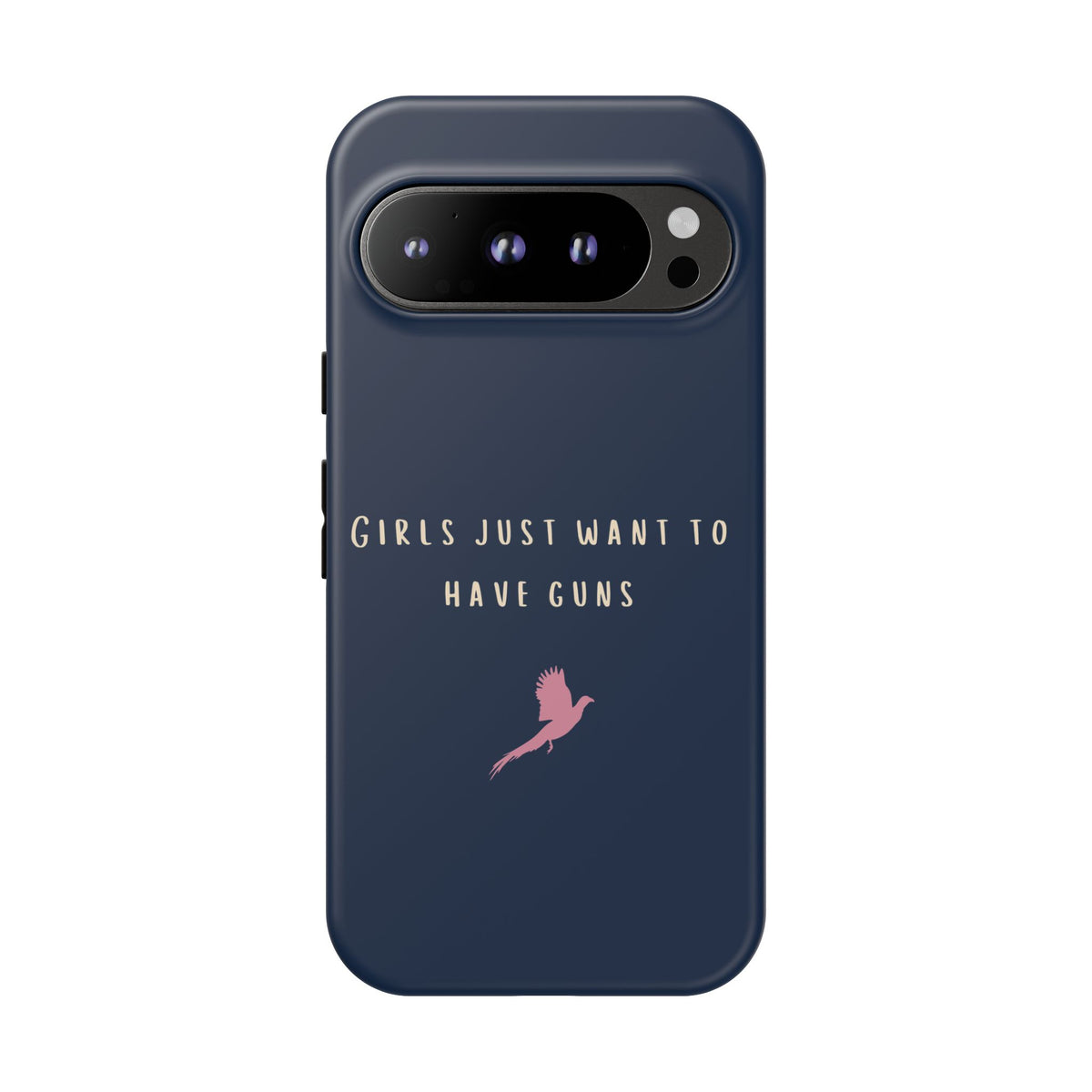 Navy & Pink 'Girls Just Want To Have Guns' Case (Pheasant)