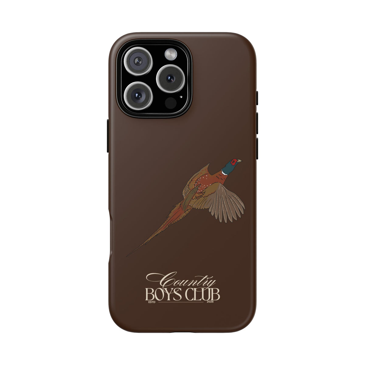 Chestnut Brown 'Country Boys Club Pheasant' Case  | CBC x Country Cases