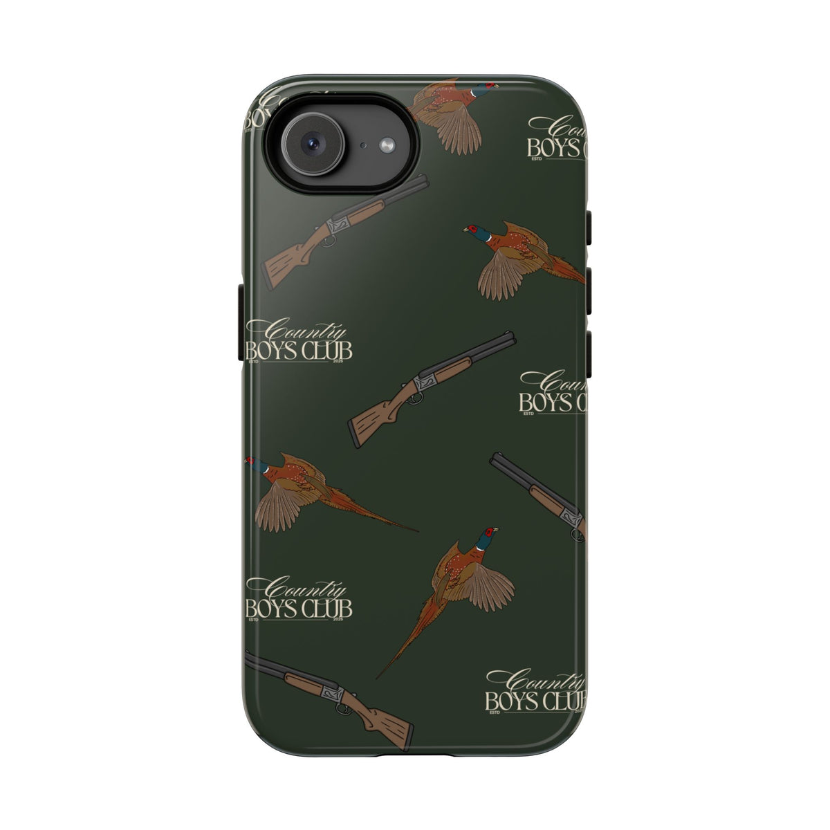 Field Green 'Boys Pheasants & Shotguns' Case  | CBC x Country Cases