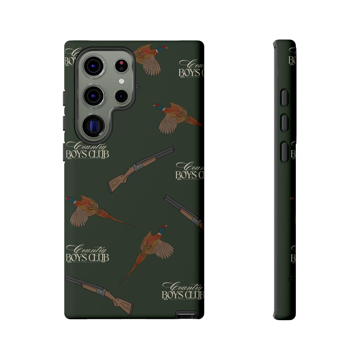 Field Green 'Boys Pheasants & Shotguns' Case  | CBC x Country Cases