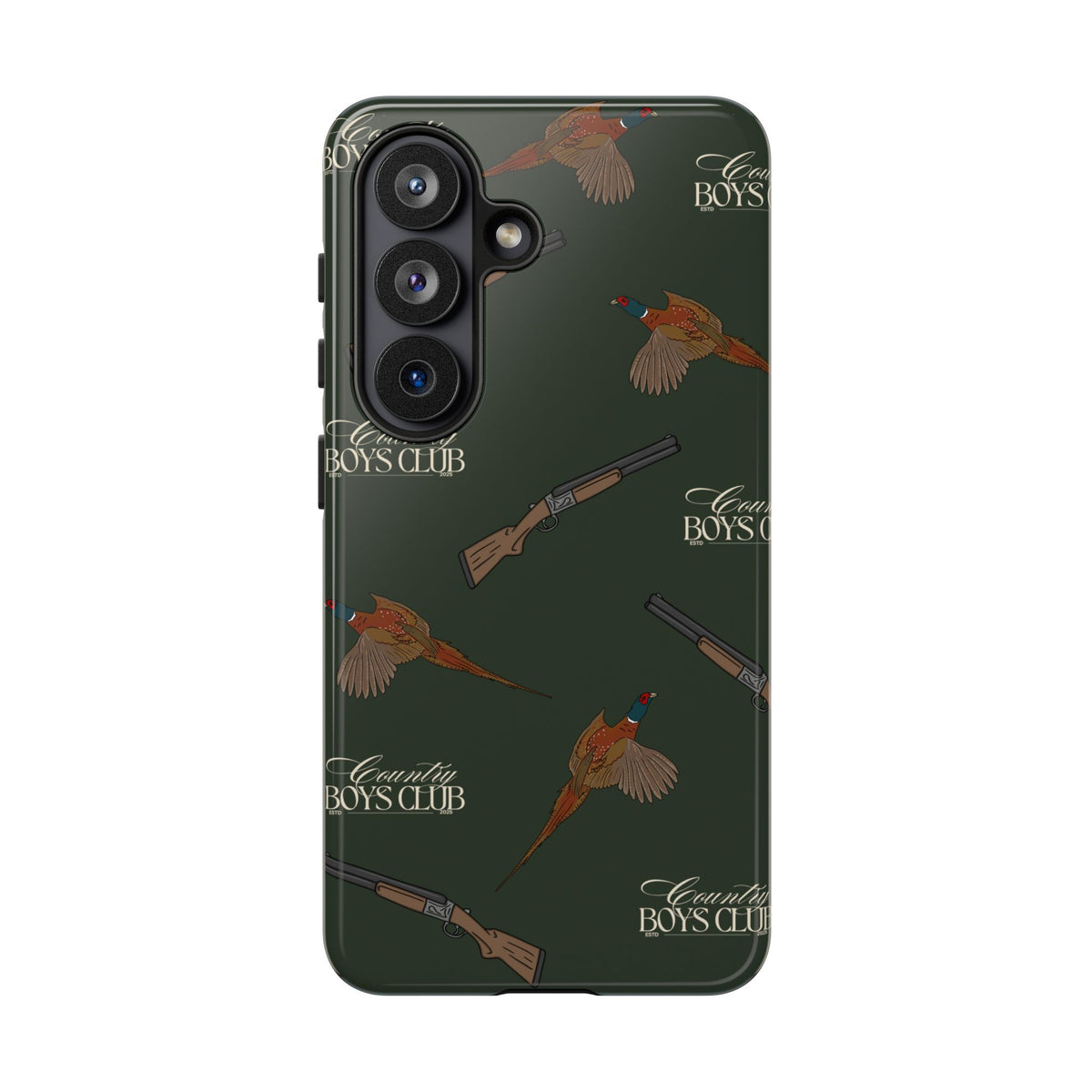 Field Green 'Boys Pheasants & Shotguns' Case  | CBC x Country Cases