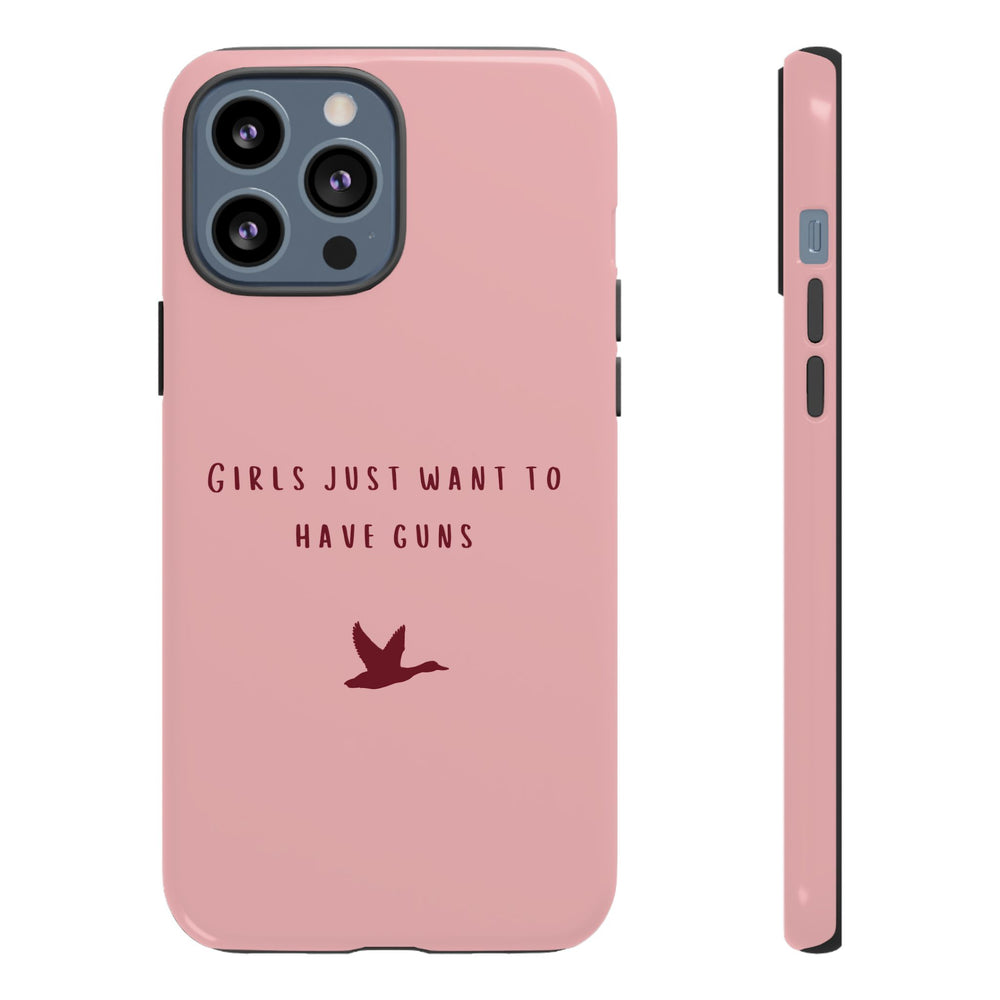 Pink & Burgundy 'Girls Just Want To Have Guns' Case (Mallard)