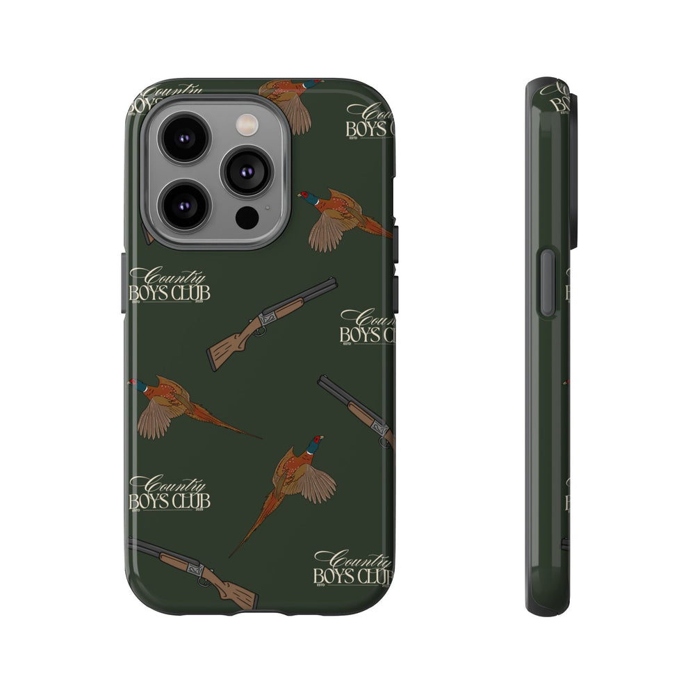 Field Green 'Boys Pheasants & Shotguns' Case  | CBC x Country Cases