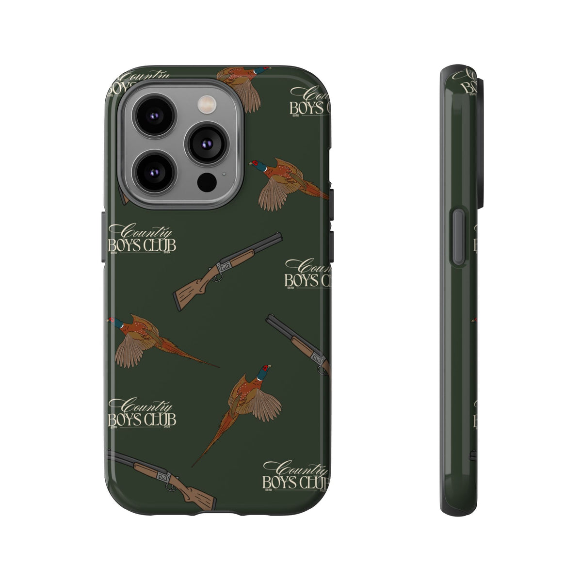 Field Green 'Boys Pheasants & Shotguns' Case  | CBC x Country Cases