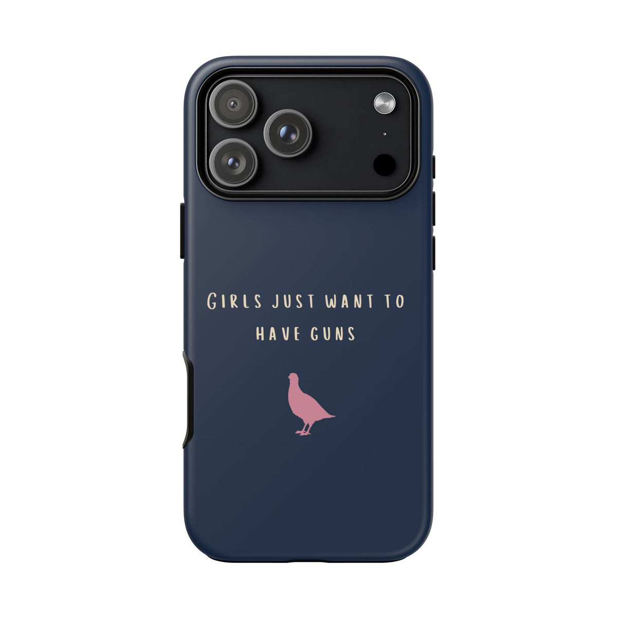 Navy & Pink 'Girls Just Want To Have Guns' Case (Partridge)