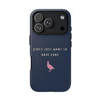 Navy & Pink 'Girls Just Want To Have Guns' Case (Partridge)