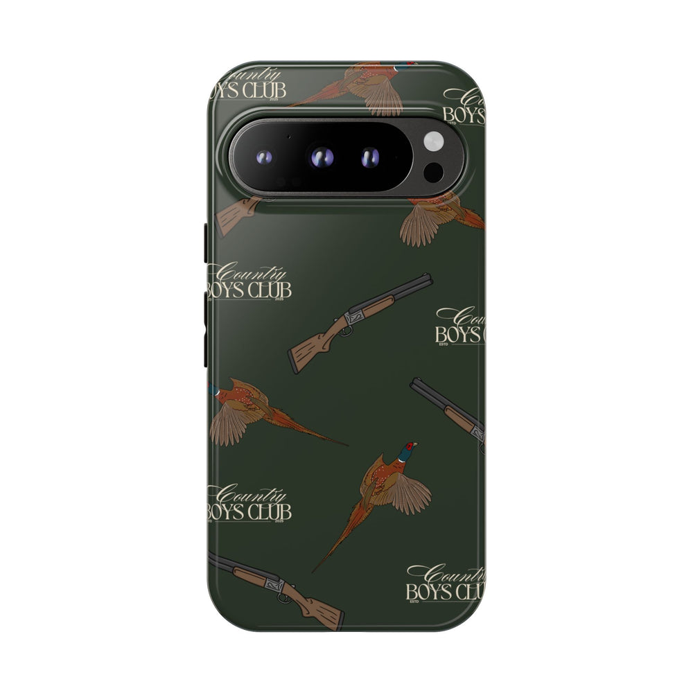 Field Green 'Boys Pheasants & Shotguns' Case  | CBC x Country Cases